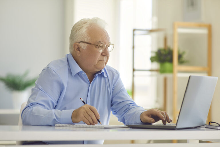 Senior doing budget