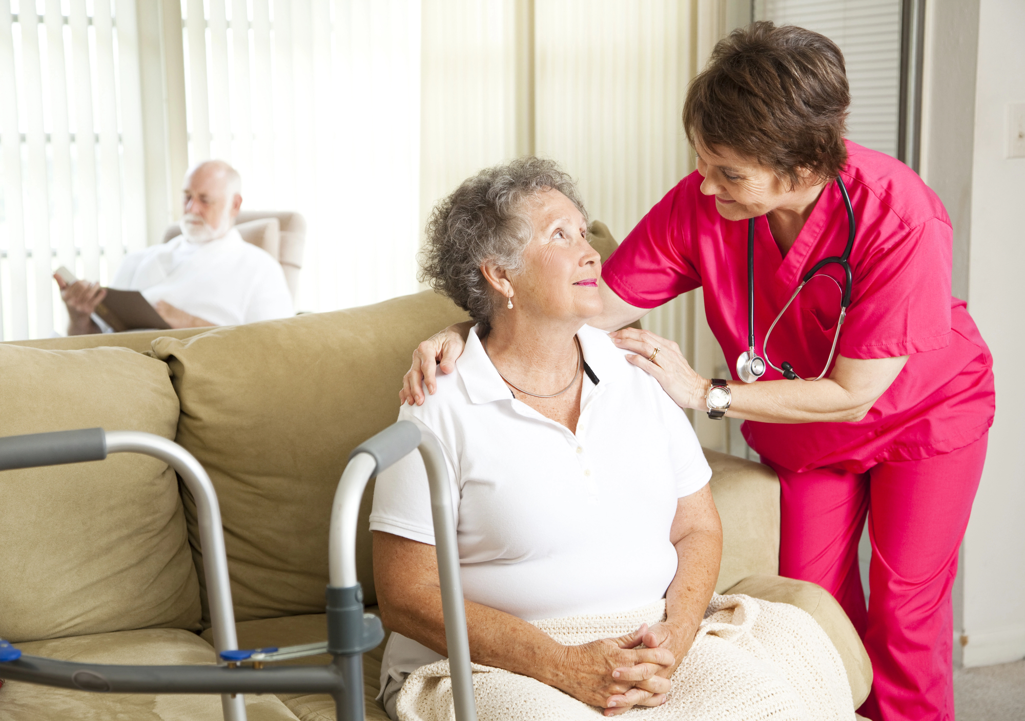 Woman in assisted living