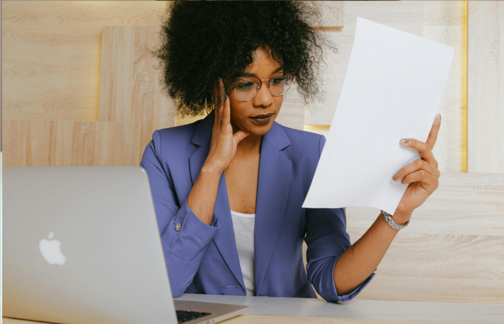 A confused person reading its financials.