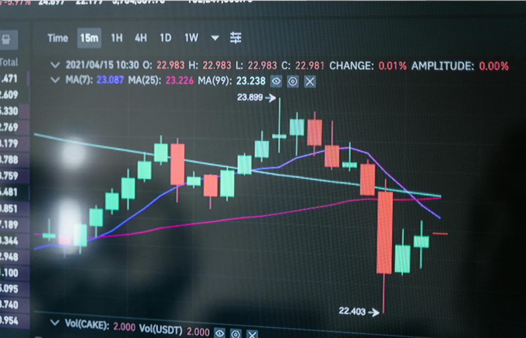 A coin next to a Market Crash headline