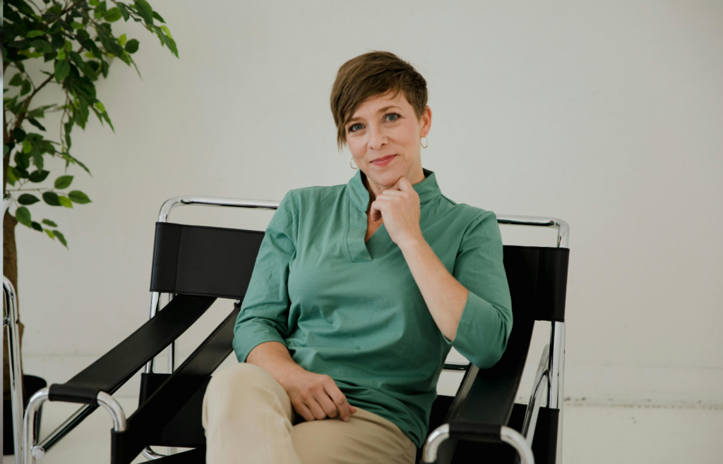 A relaxed professional looking .