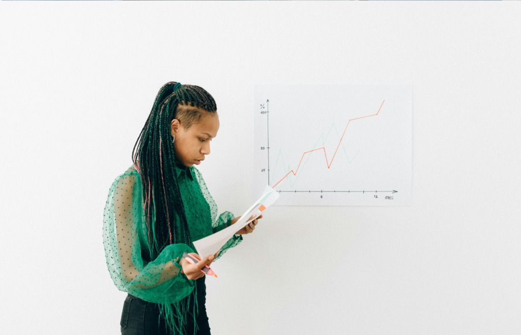 An employee looking disappointed during a performance review