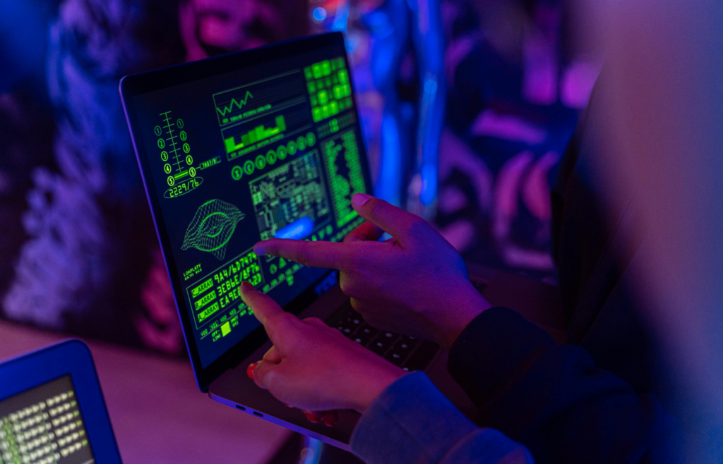 A cybersecurity expert monitoring network activity