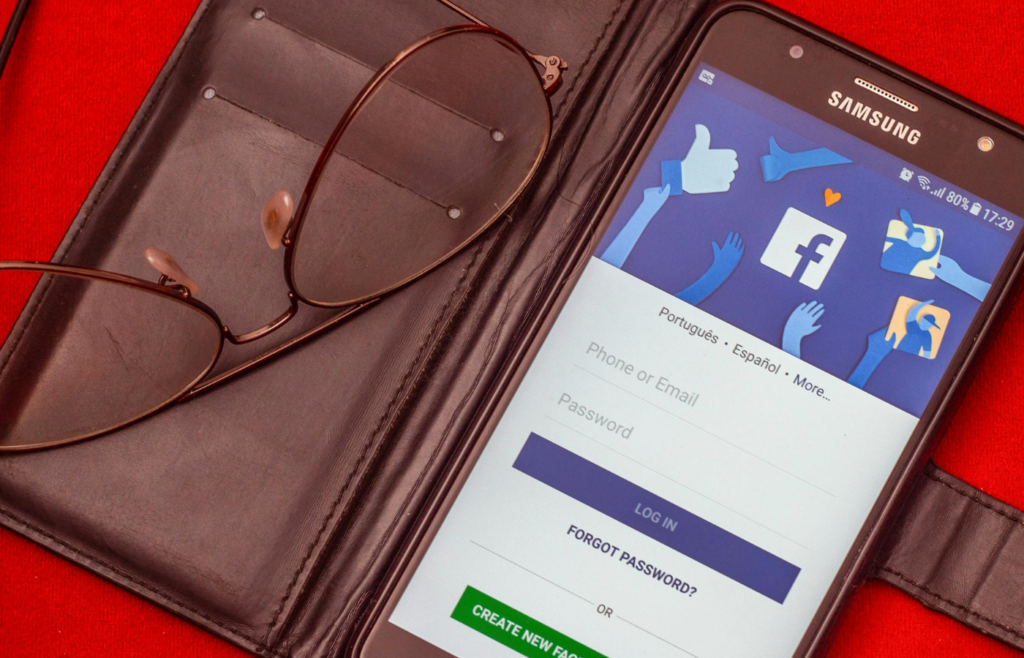 A smartphone displaying the Facebook app