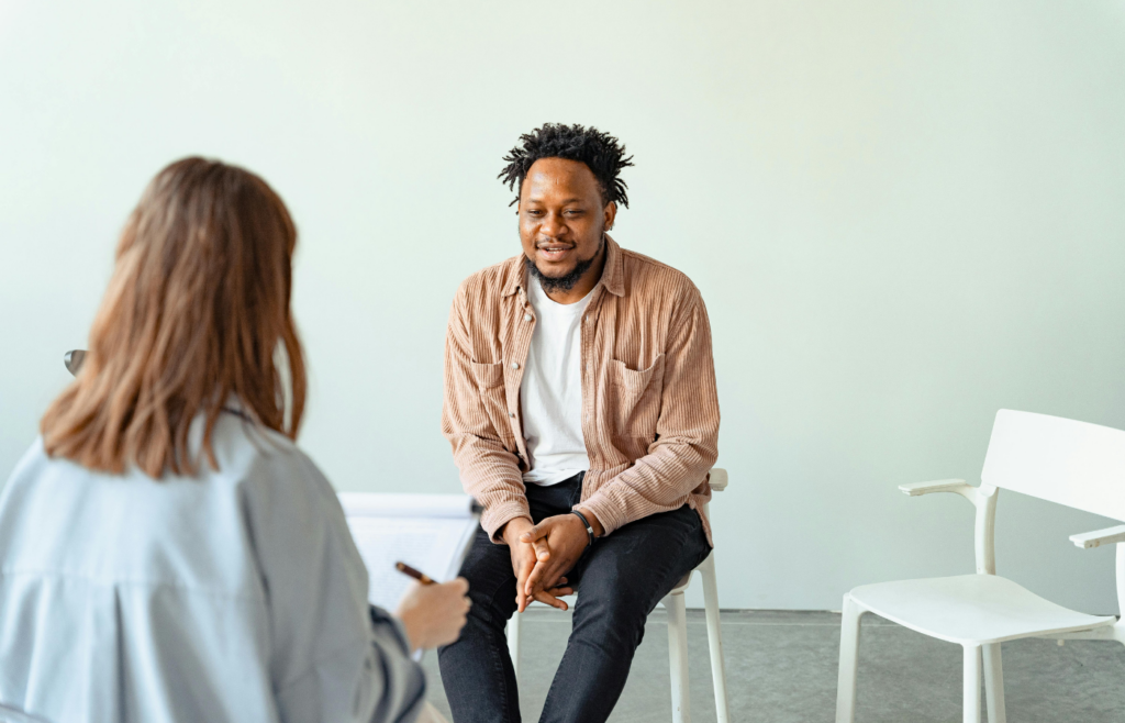 A candidate explaining a situation in an interview