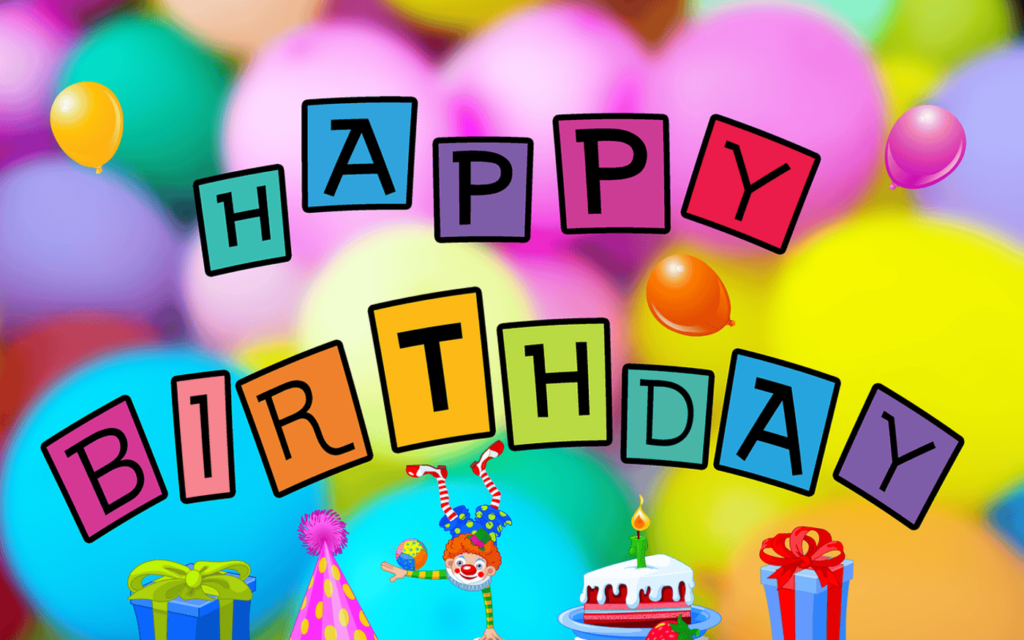 birthday party with balloons