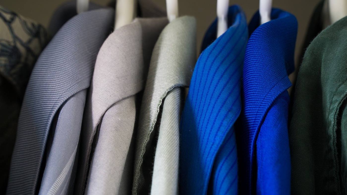 Closet filled with expensive designer cloth
