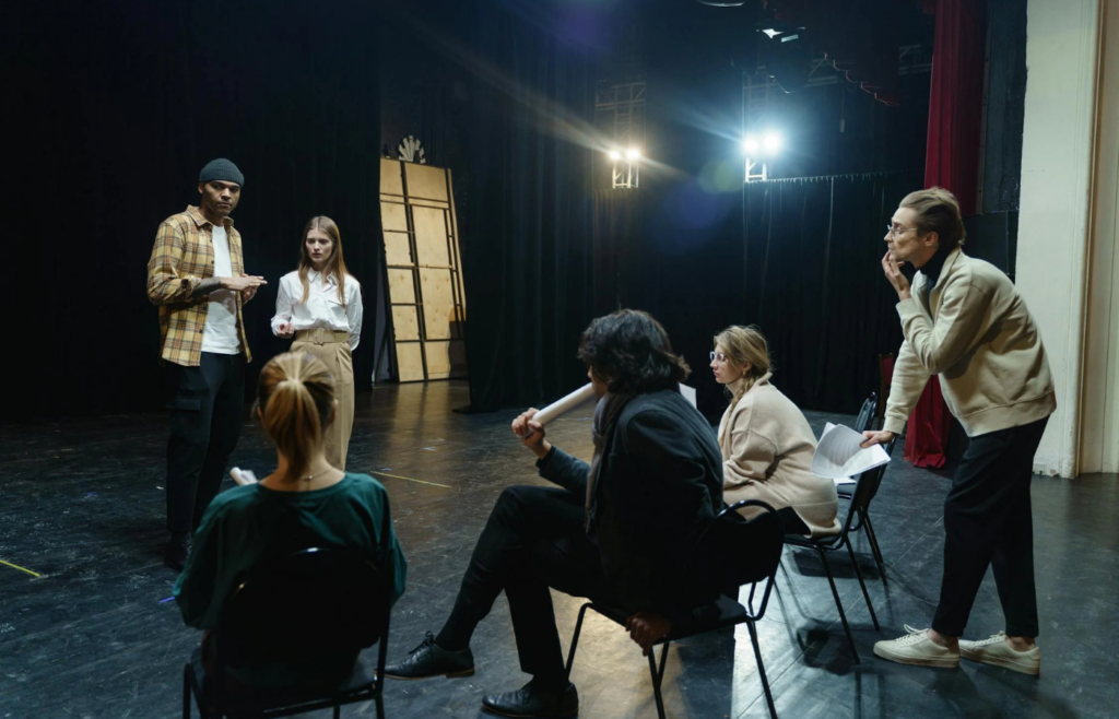 A person dismissing feedback during a performance review