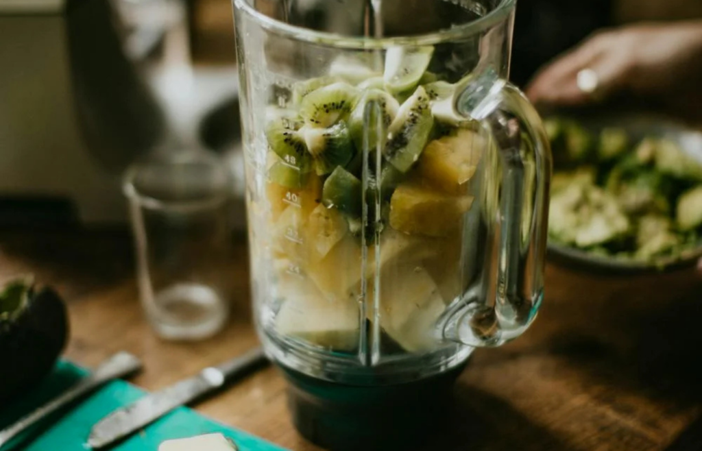 Fruits Slices on a Blender