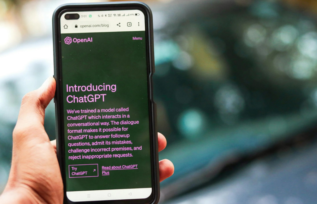 A screen displaying AI-generated content in progress