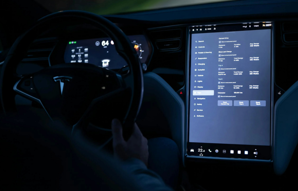 Interior of Tesla Car