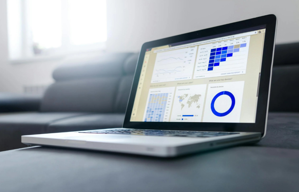 A digital dashboard offering predictive business insights