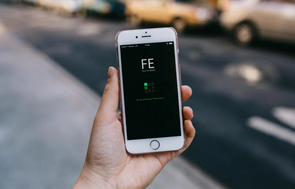 A person using a smartphone with a savings app interface
