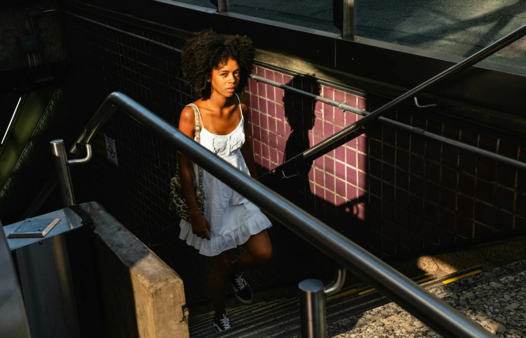 Photo of woman wearing white dress
