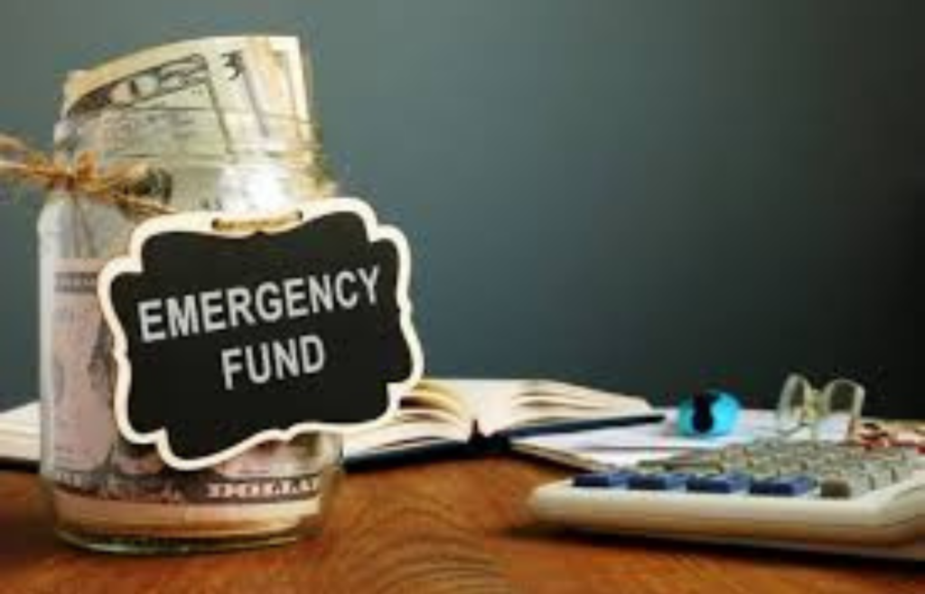A jar labelled Emergency Fund