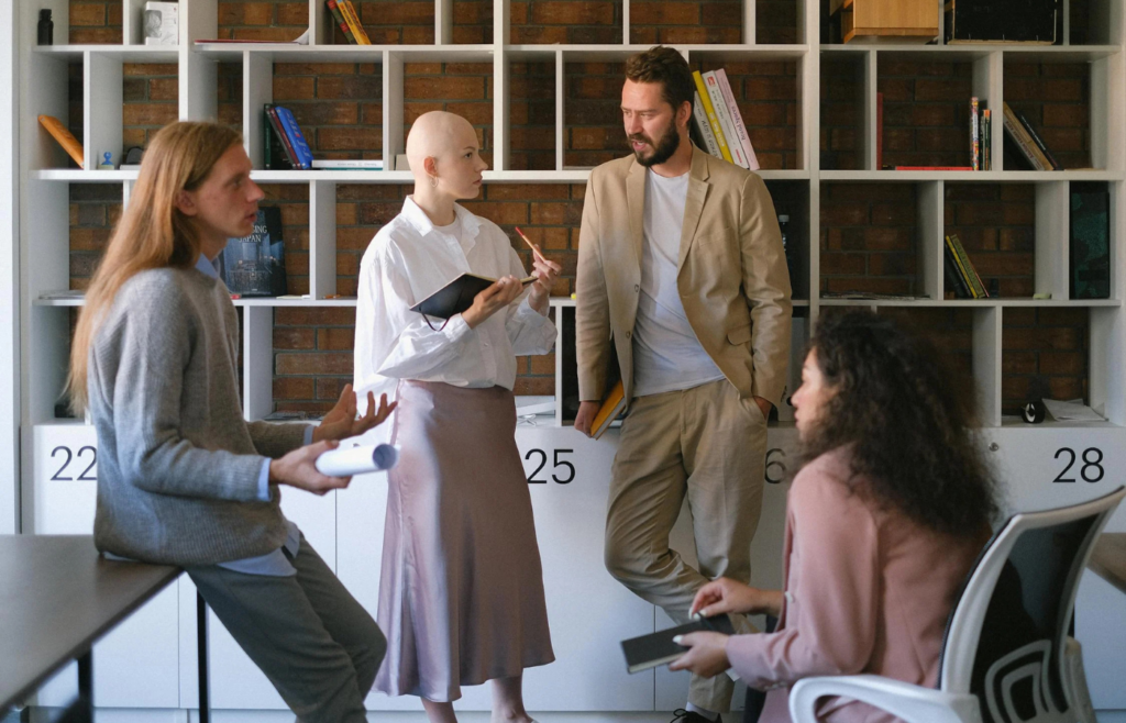 A manager downplaying an employee's concerns during a feedback session