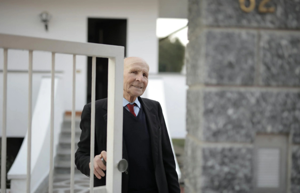 A happy retiree in a scenic but affordable city