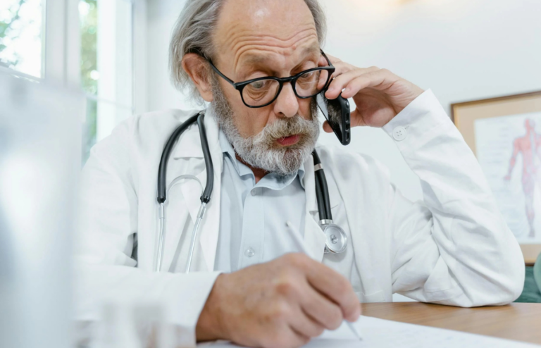 An older individual forced to stop working due to health issues