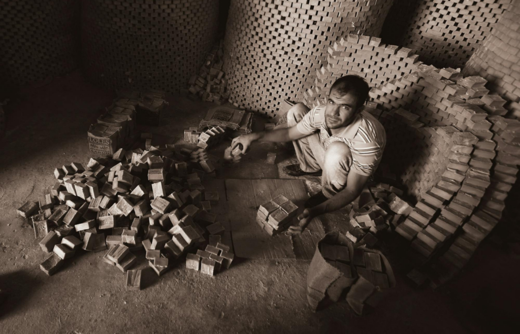A worker puzzled by a job