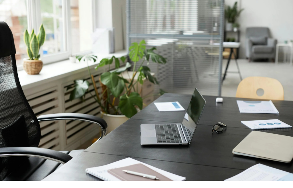 A comfortable ergonomic chair in a well-lit home office