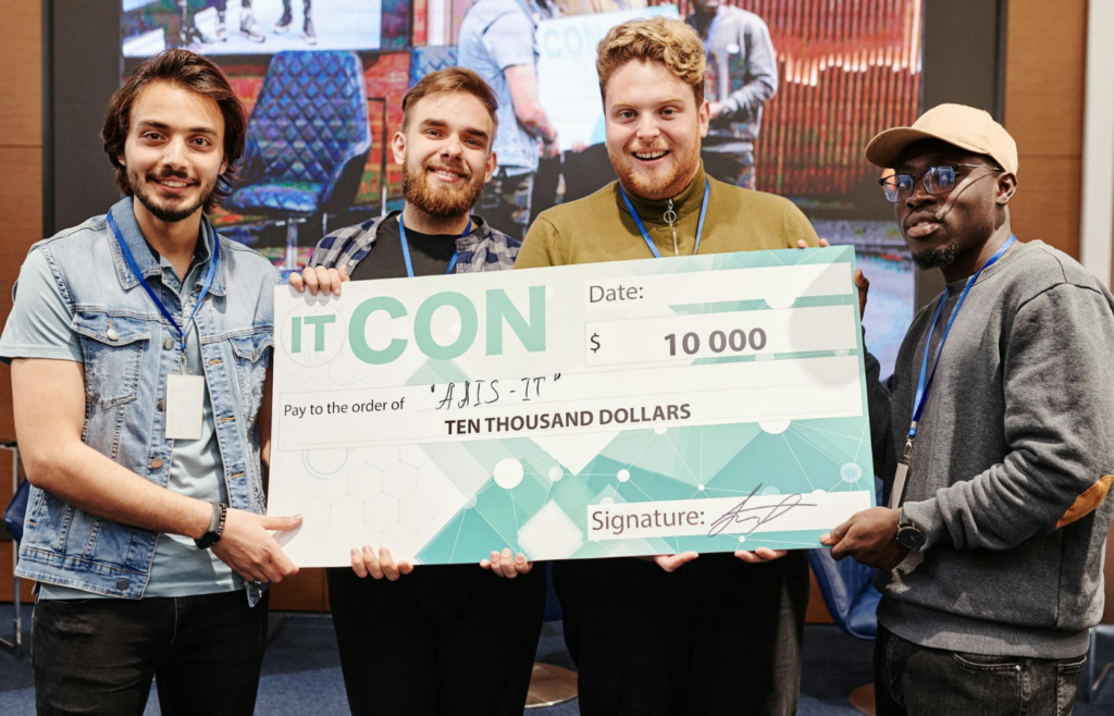 An employee overshadowed by a group receiving an award