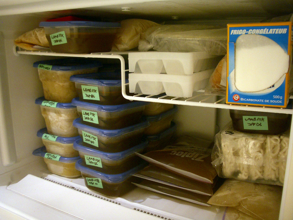 freezer full of food