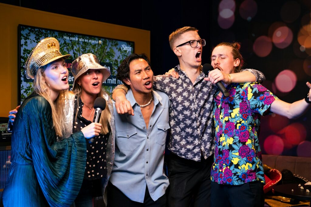 A group of people standing next to each other
