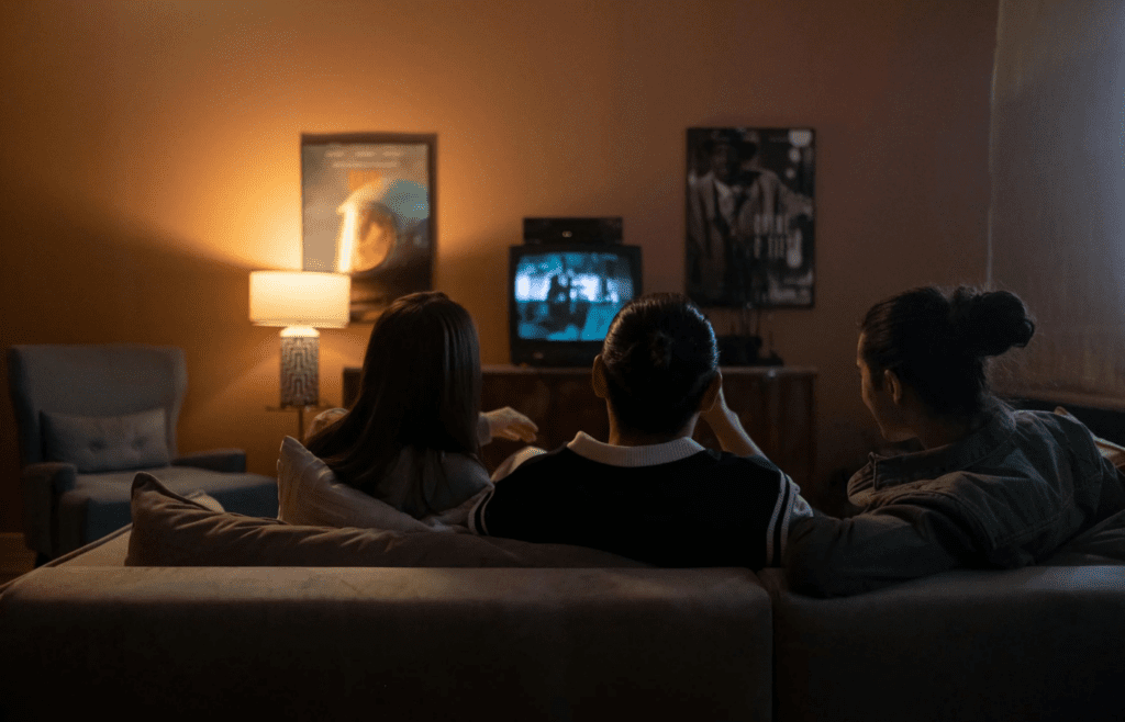 watching commercials