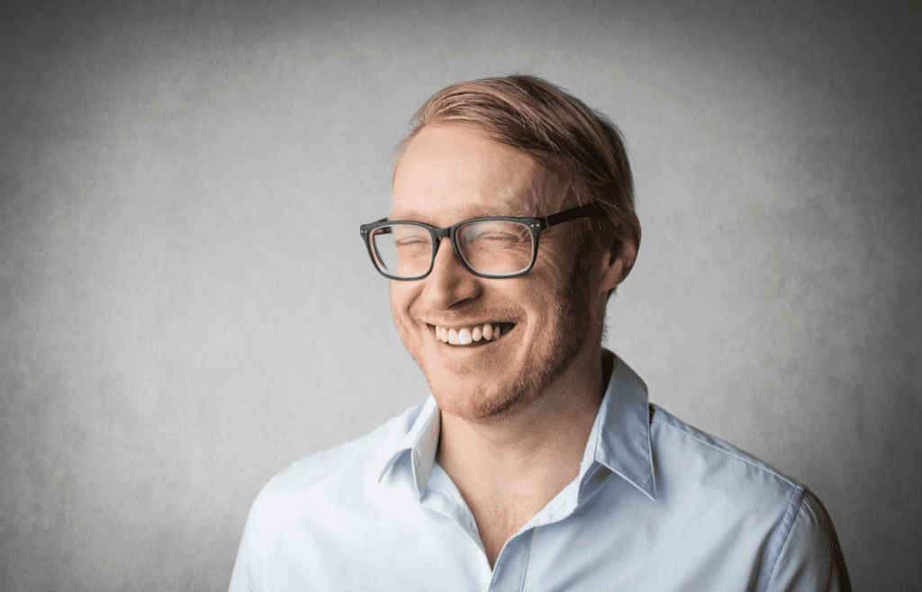 man smiling