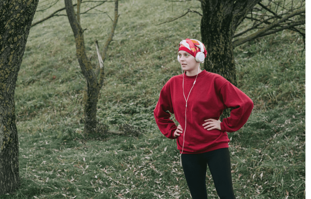 woman on a run