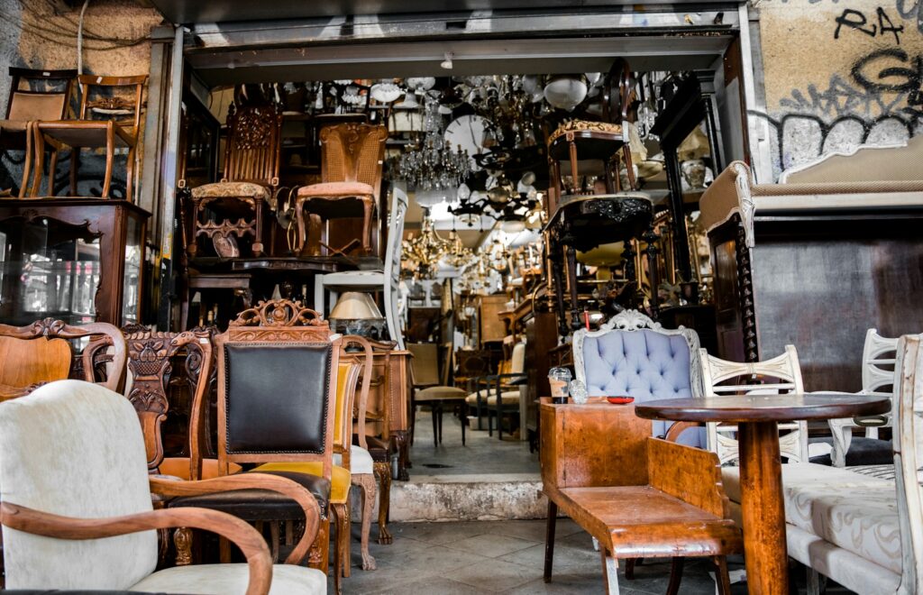 brown wooden chairs and tables