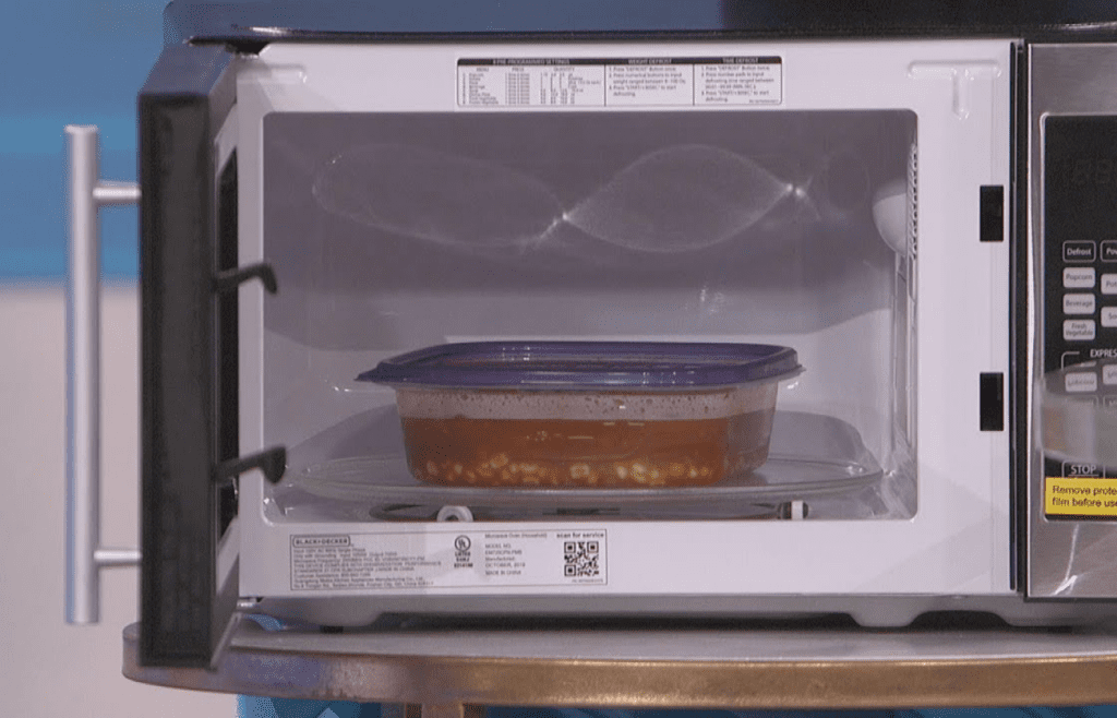 plastic in microwave