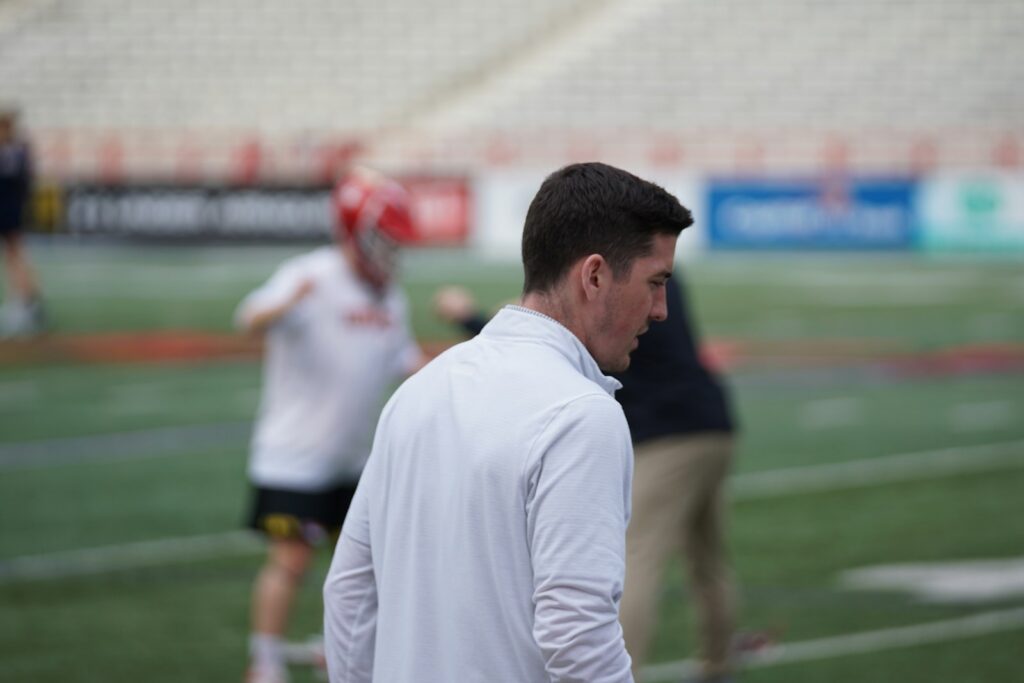 man wearing white long-sleeved shirt