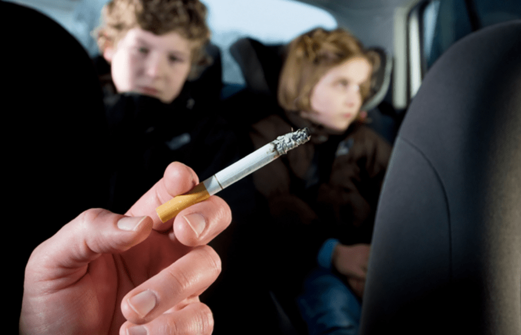 smoking in car