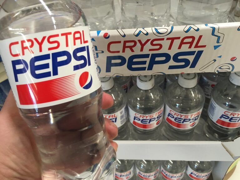 Bottles of Crystal Pepsi