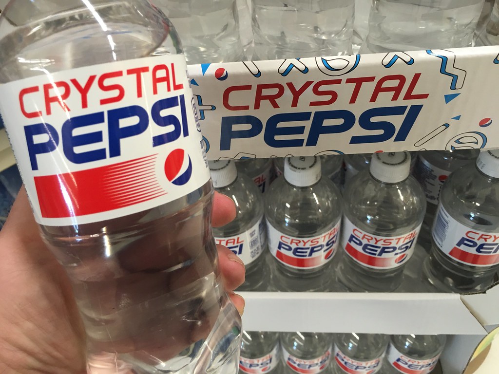 Bottles of Crystal Pepsi