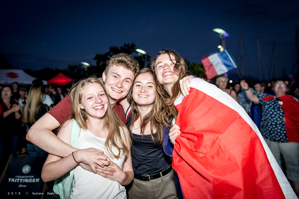 Fans de foot - Coupe du Monde 2018 - Durant le match Belgique - France