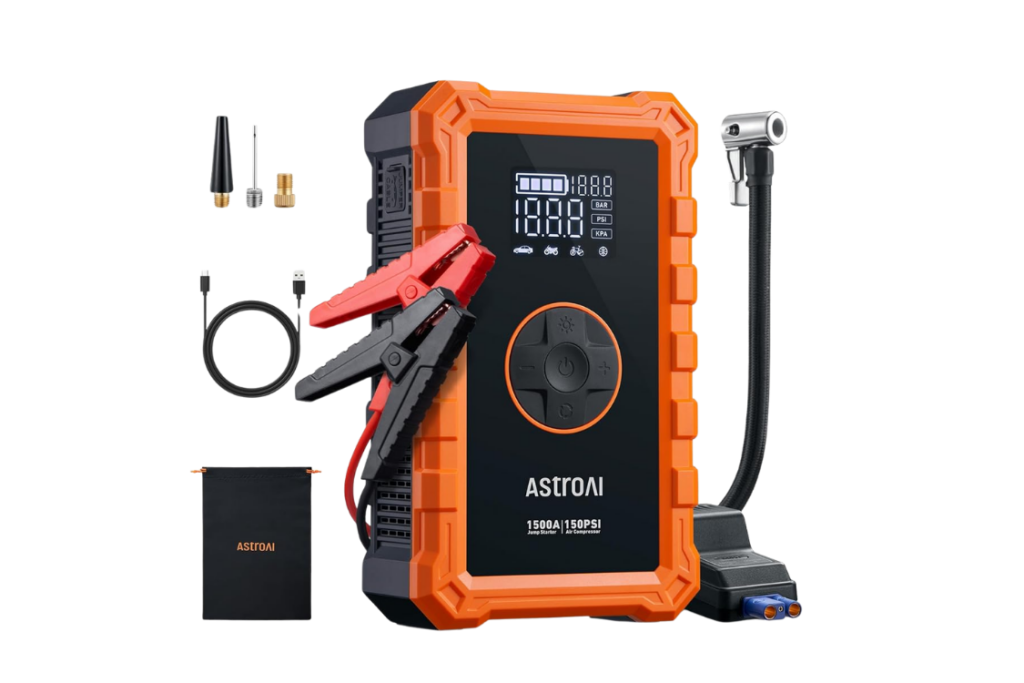 Portable jump starter for car emergencies