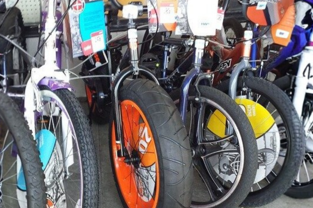 BMX bikes and accessories at bike store