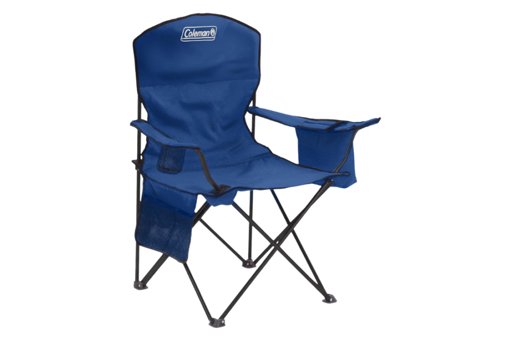 Foldable and portable Coleman camping chair in Blue