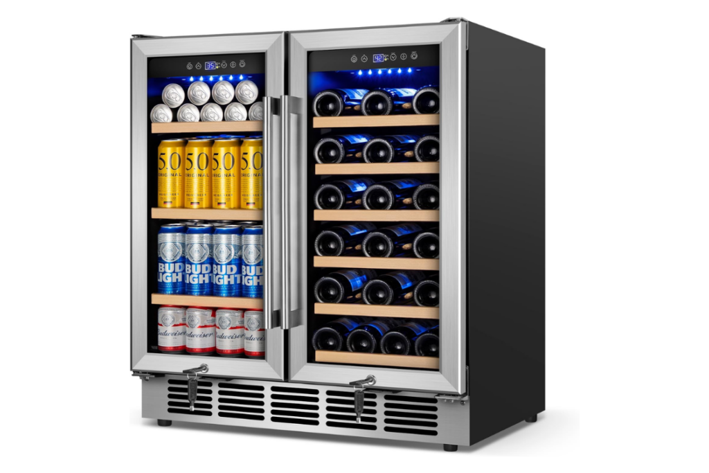 Wine and Beverage Refrigerator with dual zones