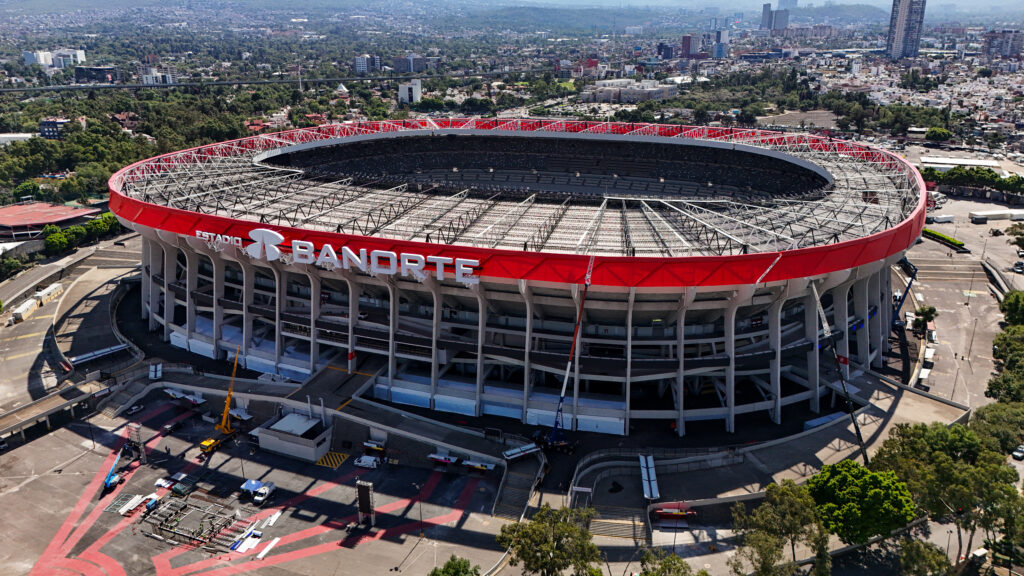 Aerial view of Estadio Azteca