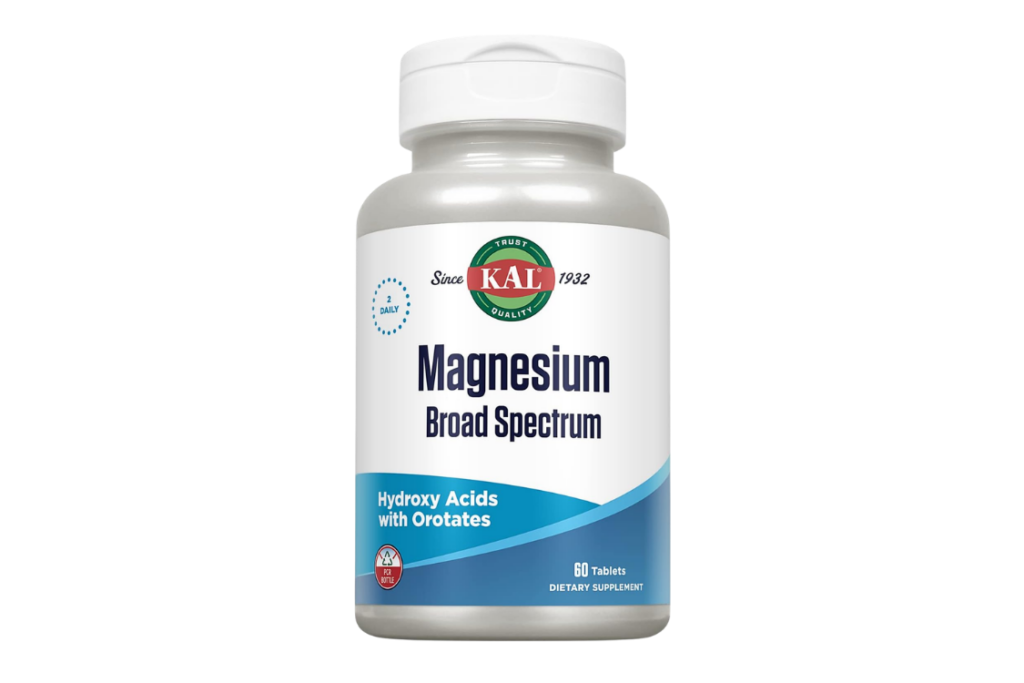 KAL Magnesium Broad Spectrum supplement bottle