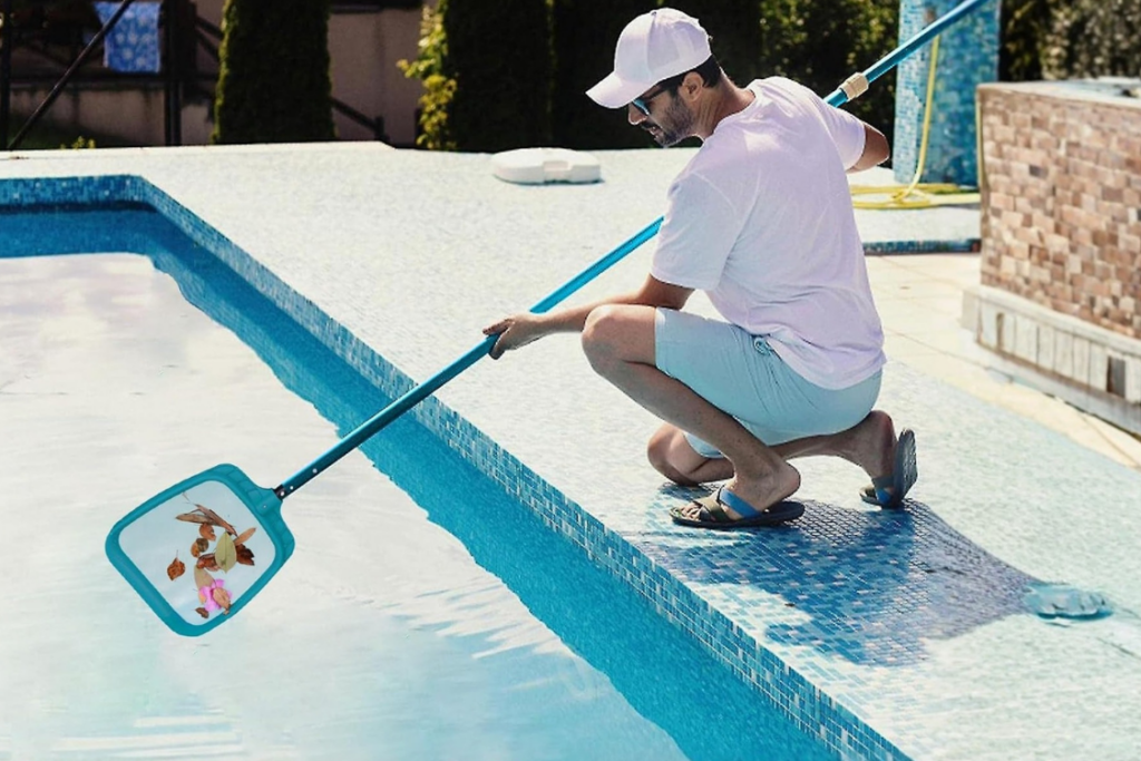 POOLWHALE Premium 15 Foot Telescopic Swimming Pool Skimmer