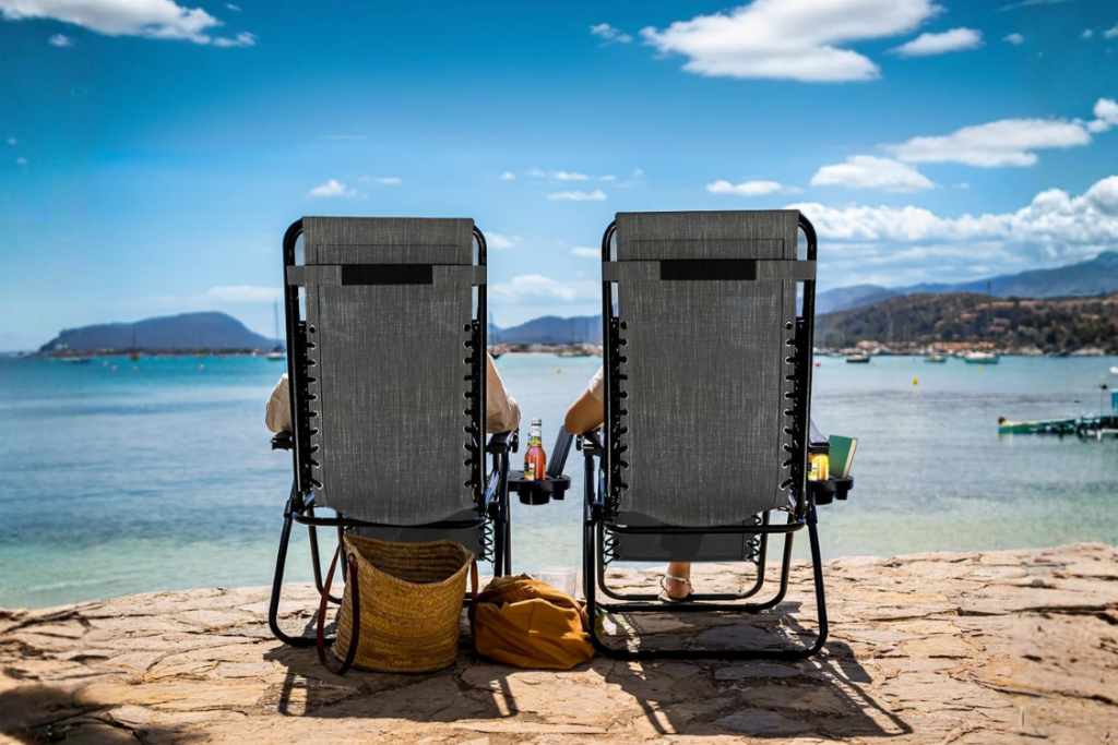 Zero Gravity Chairs portable with pillows and cup holders