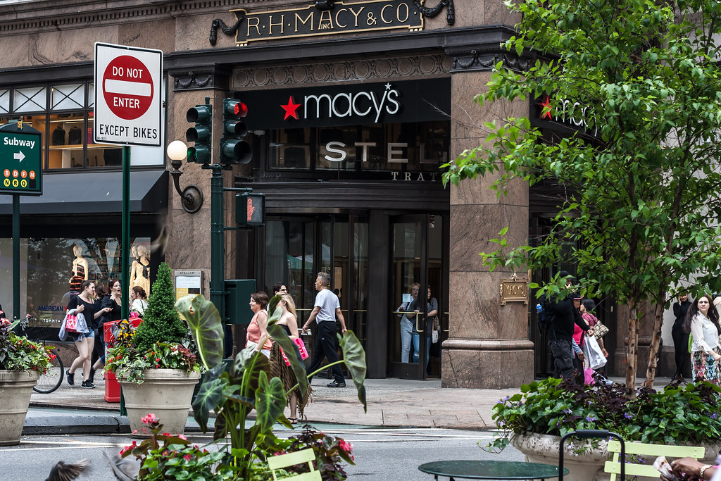 Macy’s storefront entrance
