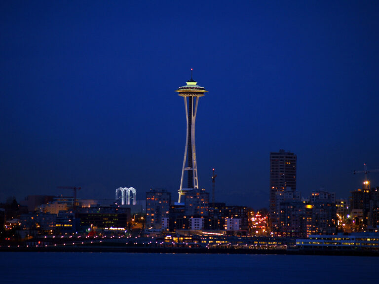 Seattle skyline with Space Needle and waterfront