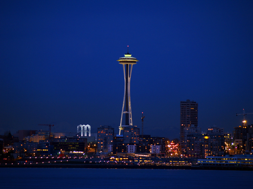 Seattle skyline with Space Needle and waterfront