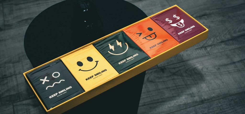 a box with a smiley face on it
