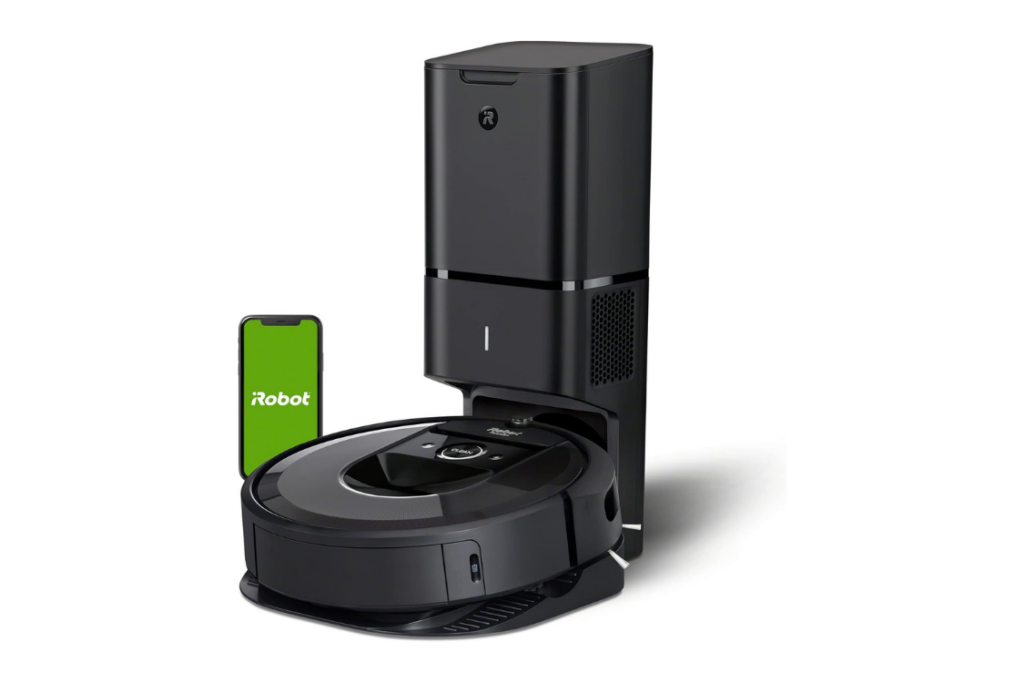 iRobot Roomba i7+ robot vacuum with smart mapping and self-emptying base